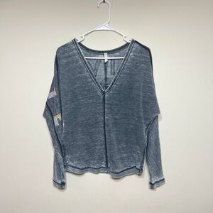 Free People Movement Gray Long Sleeve Activate Top XS Women
